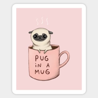 Pug in a Mug Sticker